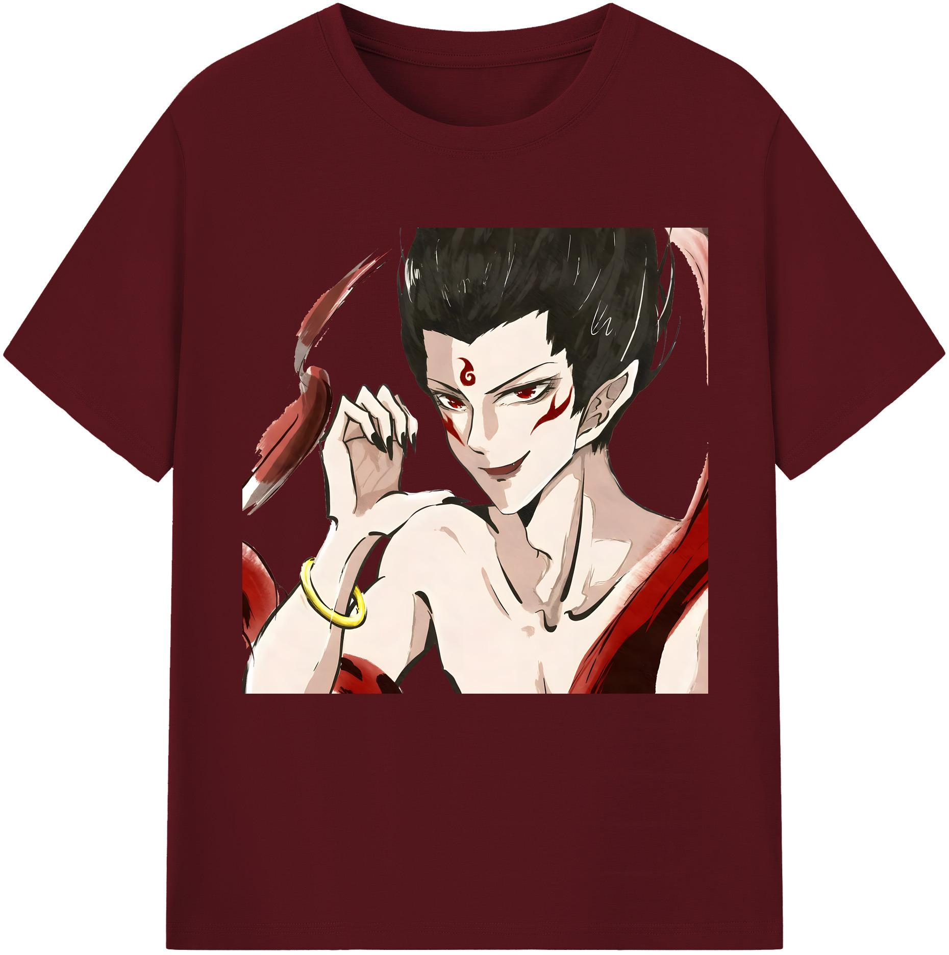 （画像用） Ne Zha 2 ナタ 魔童の大暴れ 綿100％半袖Tシャツ（フロントプリント）